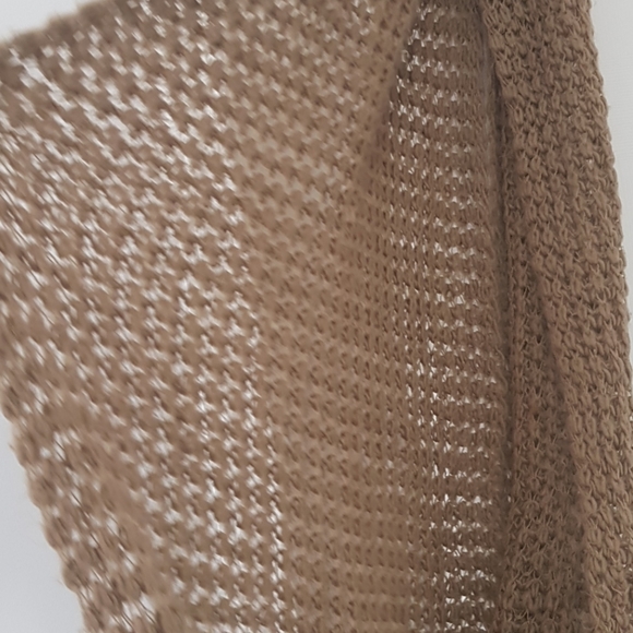 Huge Knit Taupe Scarf - Picture 2 of 5